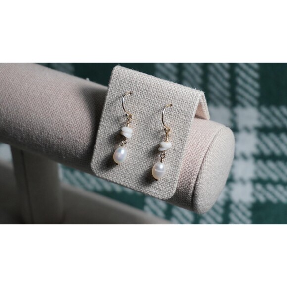 Hawaiian Puka Shell Earrings, 14k Gold Fill - Picture 5 of 5